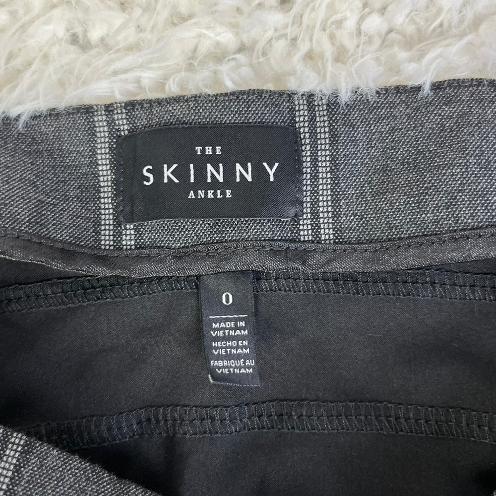 White House Black Market Ankle Pants Plaid Career Stretchy Size 0 - Picture 3 of 5